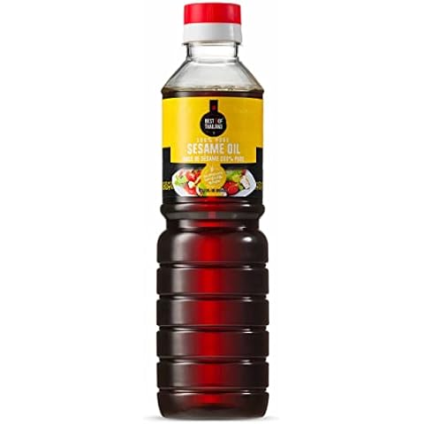 Best of Thailand Sesame Oil | Fat Free, Gluten Free, No MSG, Kosher for Passover Marinade & Dressing for Authentic Asian Cooking, Pickling, Sushi Rice & Salads | 16.9 Fl Oz 1 Bottle Cover