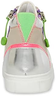 Steve Madden Girls Adaptive Laylaa Sneaker, White Multi, 3 Little Kid | Image 2