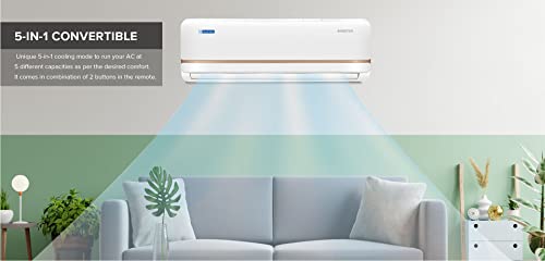 Image of Blue Star 1.0 Ton 3 Star Convertible 5 in 1 Cooling Inverter Split AC (Copper, Multi Sensors, Dust Filter, Smart Ready, Blue Fins, Self Diagnosis, IA312TNU, White)