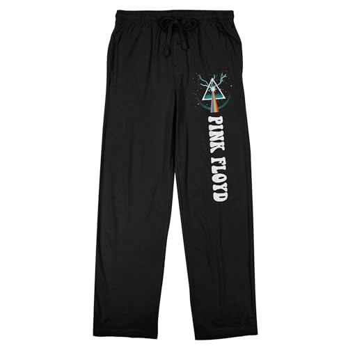 Bioworld Pink Floyd Logo Men's Black Sleep Pants With Drawstring