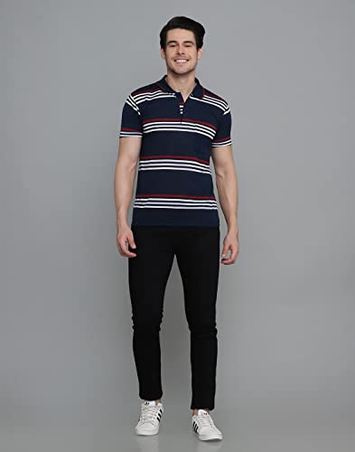 Image of INKKR Striped Men's Polo Neck T-Shirt Combo