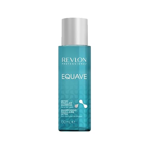 REVLON PROFESSIONAL EQUAVE Detox Micellar Shampoo für alle Haartypen, 100 ml, tiefenreinigendes Mizellen Haarshampoo mit Gel-Textur, Haarpflege für seidige, glänzende Haare