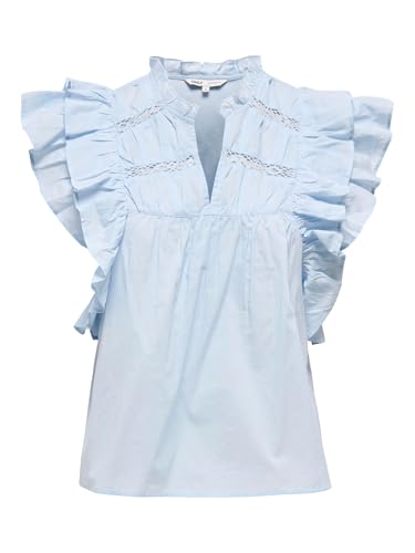 Top col en V à volants ONLY Female Stoponlsunny au design fluide et romantique