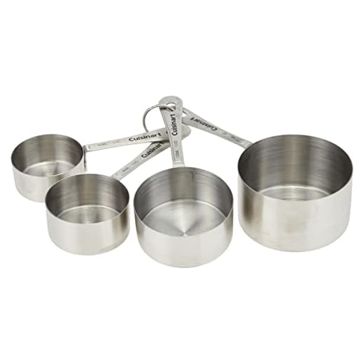 Cuisinart CTG-00-SMC Stainless Steel Measuring Cups, Set of 4,Silver