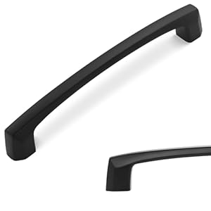 10 Pack 5 Inch Kitchen Cabinet Handles Matte Black Cabinet Pulls Zinc Alloy Drawer Pulls Solid Kitchen Hardware