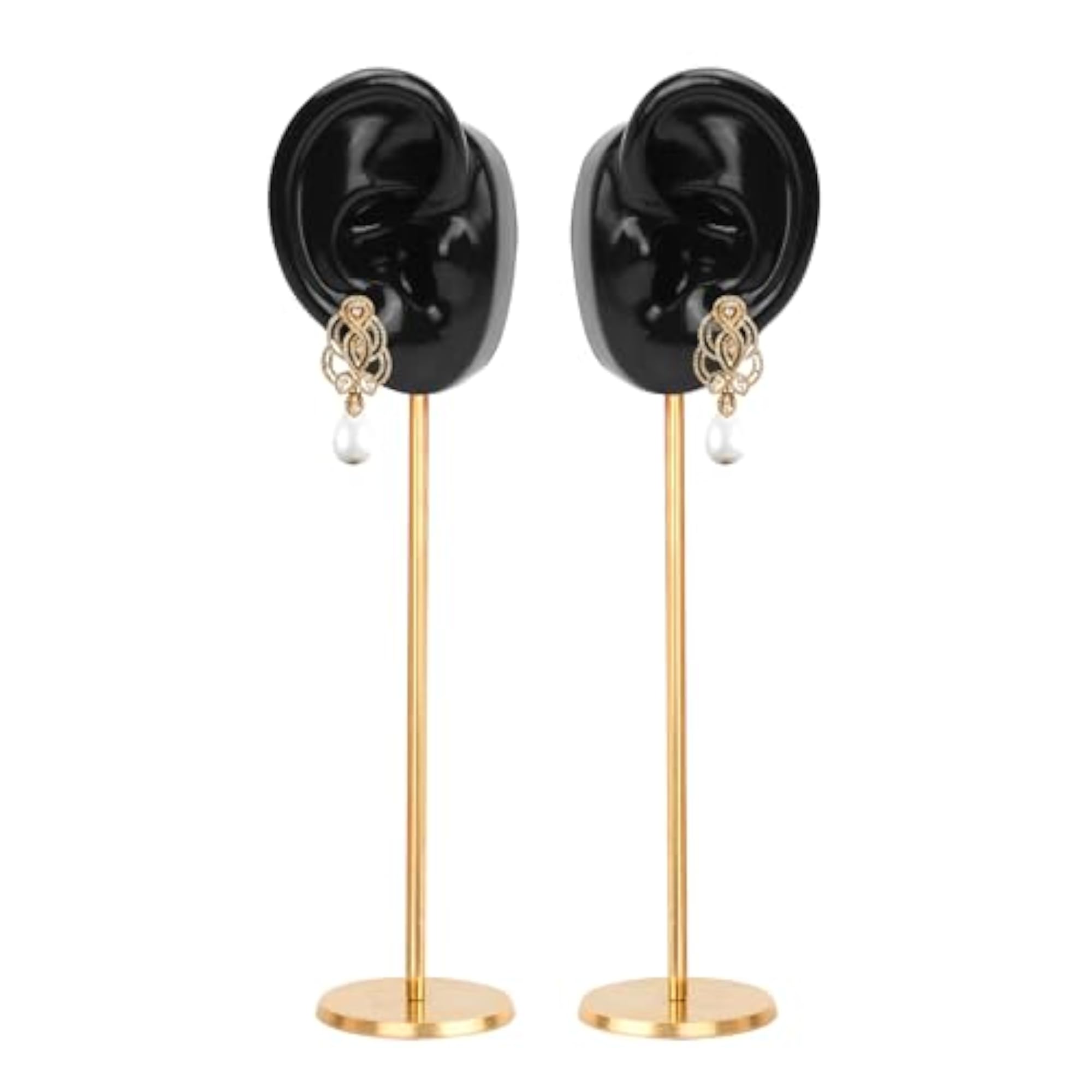 Ear Shaped Piercing Stud Holder Earring Display Stand, Copper