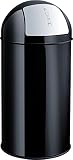 helit H2401495 - Push-Abfallbehälter „the dome“ 50L, schwarz