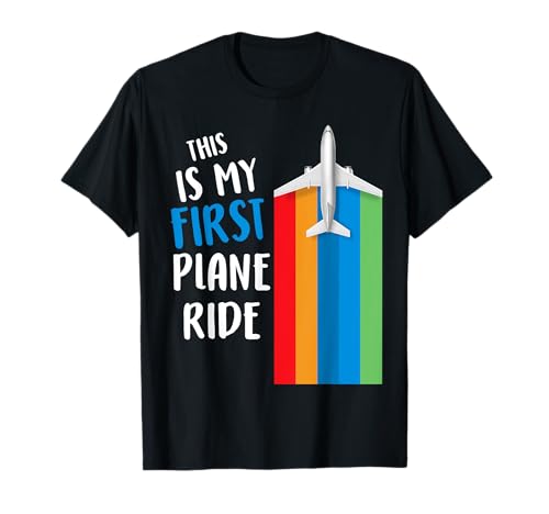 Image of First Time Flying Kids First Time In A Plane Holidays T-Shirt