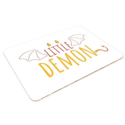 Sets de table blancs Little Demon napperons souples dessous liège grand format 4 pièces - 3