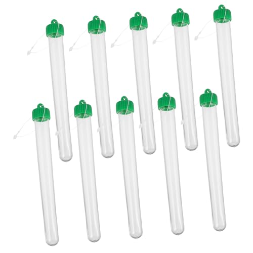 VILLFUL 10pcs Plastic Test Tube Small Bottles Small Storage Bottles Sample Vials Sample Storage Vials Testing Tubes Tiny Bottles Liquid Sampling Vials Small Test Tubes Transparent