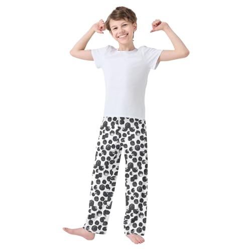Pajama Pants Black Dots Ink PJ Bottoms Sleepwear Lounge Sleep Pant with Pockets2