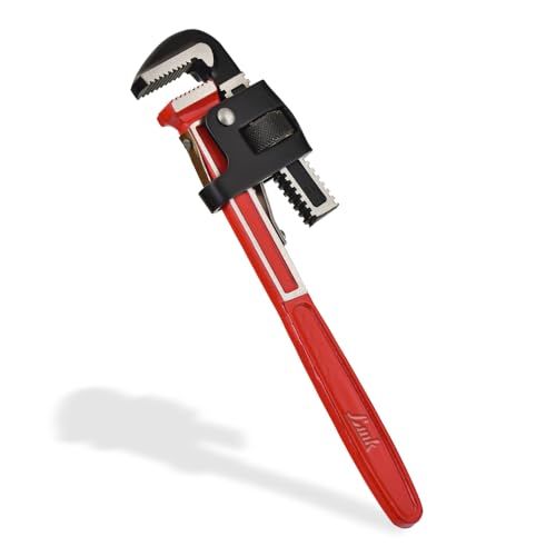 Image of Link Prabal Stillson Type Pipe Wrench 12-Inch with Induction Hardened Teeth and Dip Painted Handle - 300 mm Ideal for || Construction || Heavy-Duty Applications for Industrial & Professional Use