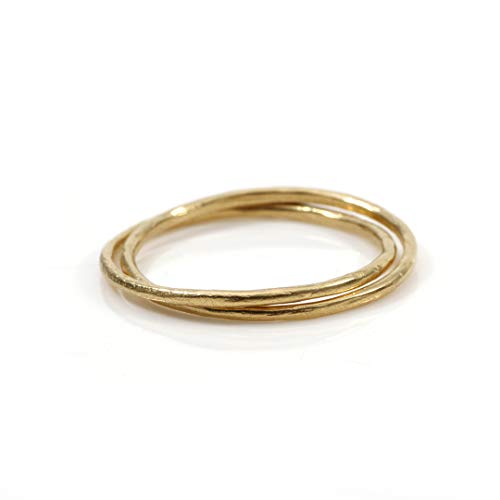 Bague Erg Chebbi double anneau doré pour sublimer vos tenues de soirée