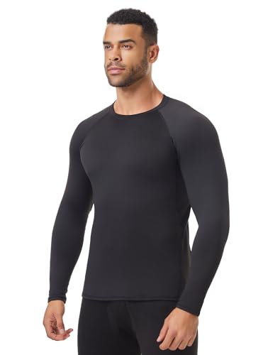 3 Pack Men's Thermal Underwear Shirts Compression Fleece Lined Long Sleeve Athletic Base Layer Cold Weather2