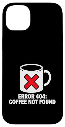 Programmer Coder Error 404 Coffee Not Found Tech �X�}�z�P�[�X iPhone 14 Plus �p