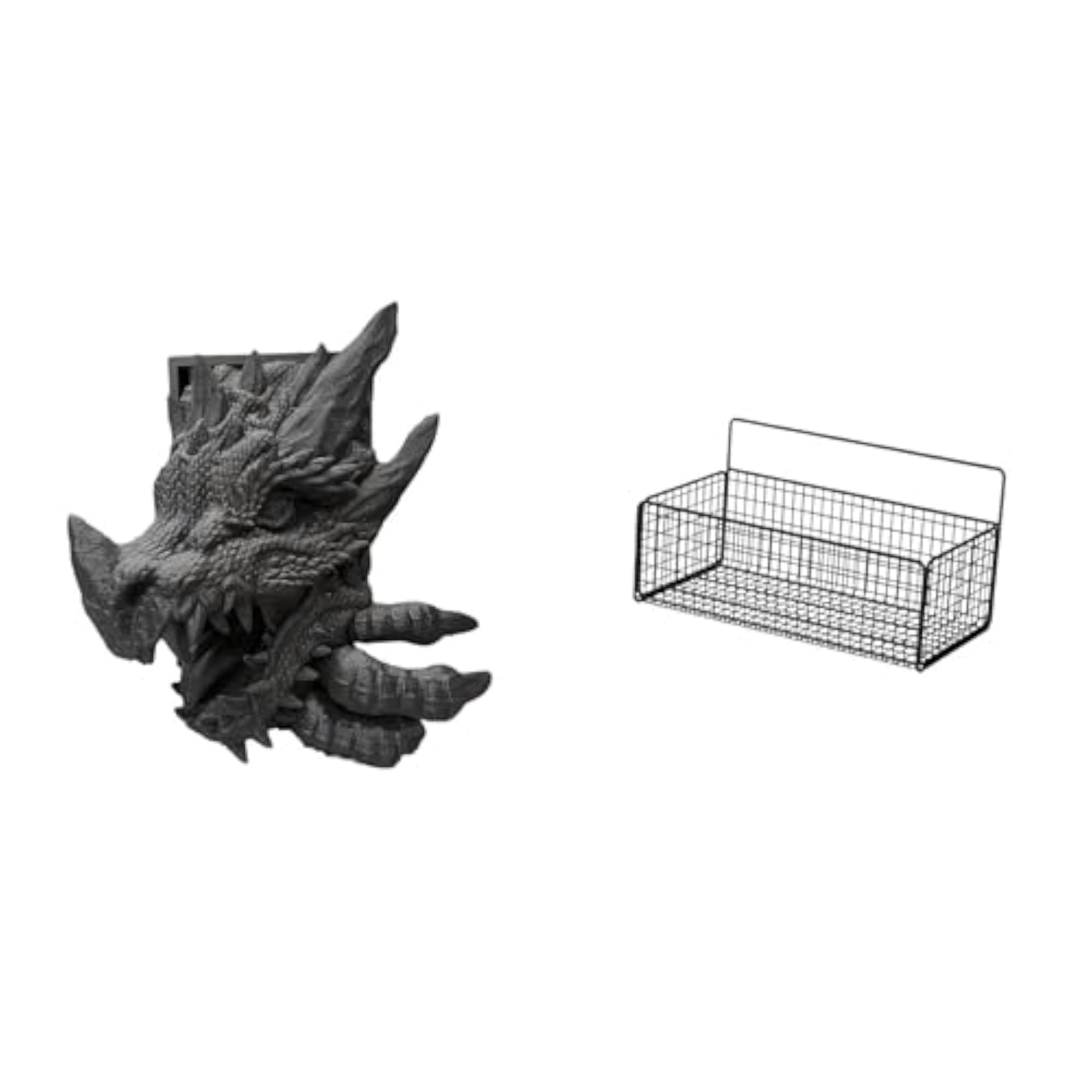 Metal Dragon Bookend Wall Organizer Decorative Book Holder