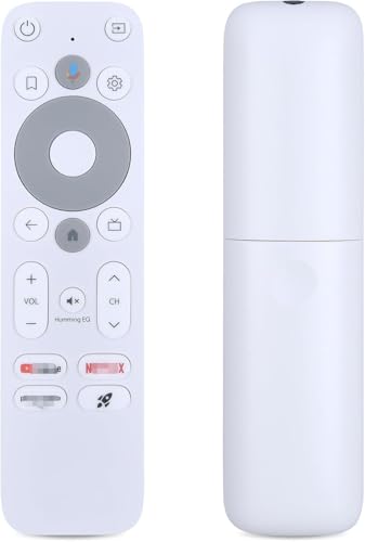 TCNOUMT Nuevo R-C-OHS-C008 - Mando a Distancia para Homatics Stick HD Thomson Android TV Box, Color Blanco