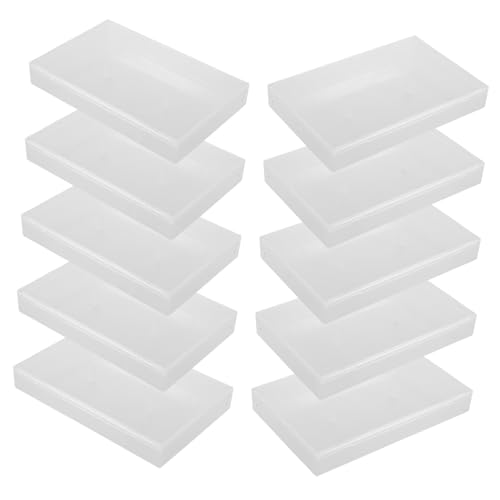 Mobestech 10Pcs Transparent Cassette Tape Storage Case Clear Holder for Audio Recording Organize Blank Cassette Tapes Retro Style for Collectors and Trinkets