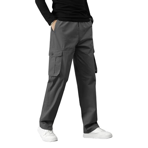 Image of Reoutlook Men's Cargo Pants - Comfortable, Durable, Multi-Pocket Tactical Work Pants for Outdoor, Hiking, & Everyday Wear