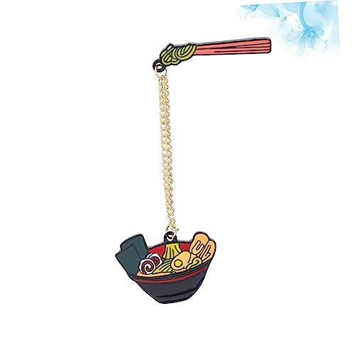 Didiseaon Funny Cartoon Noodles and Bowl Brooch Enamel Pin for Women Unique Fashion Accessory Badge for Shirt and Backpack Charming Birthdays Parties and Special Occasions