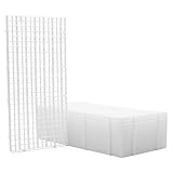 LINLAN 12 Pieces 5.9x11.8in (15X30cm) Aquarium Grid Plastic, Fish Tank Divider, Egg Crate for DIY Filtration and Bottom Protection in Aquascaping (White-No Accessories)