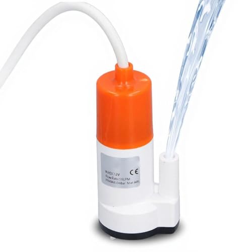 Candeon Micro Wasserpumpe Tauchpumpe, DC 12V Mini Tauch Pumpe Hochdruck wasserpumpe Motorpumpe, 16lpm Automatisch Geräuscharm Wohnmobil Tauchpumpe mit Druckschalter für RV, Gärten, Aquarium, Teich