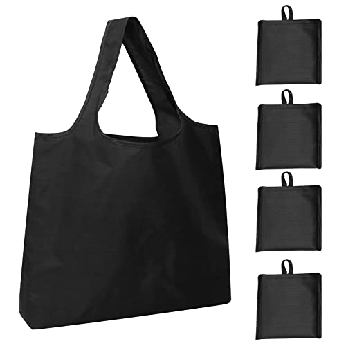 Modixun 4Pack Ultra Large Foldable Grocery Bags, Reusable Sturdy Shopping Bags with Attach Pocket