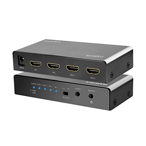 Conmutador HDMI bidireccional LogiLink 4K/60Hz con EDID y HDCP 5