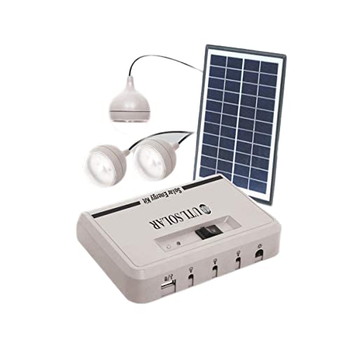 Solar Energy Kit, Emergency LED Light (Three LED Bulb, One Mobile Charger's Cable, Solar Panel, Solar Energy Power Plant)