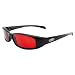 Global Vision New Attitude Motorcycle Glasses with Flames (Black Frame/Red Lens)