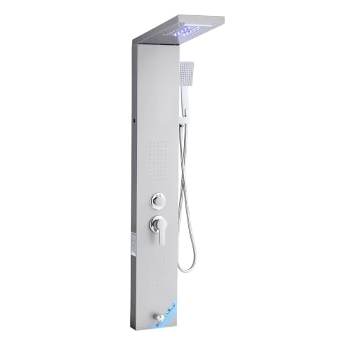 VEVOR Duschpaneelsystem, 5 Duschmodi, LED-Duschpaneelturm...