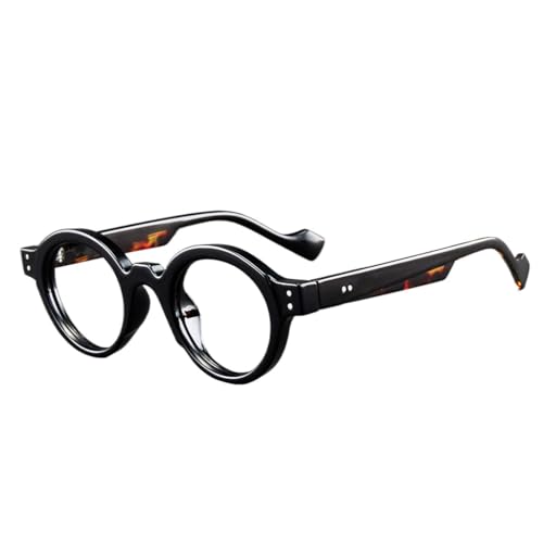Men's Round Frame Eyeglasses - Ultra Lightweight Design - Classic Vintage Eyewear for Men & Women