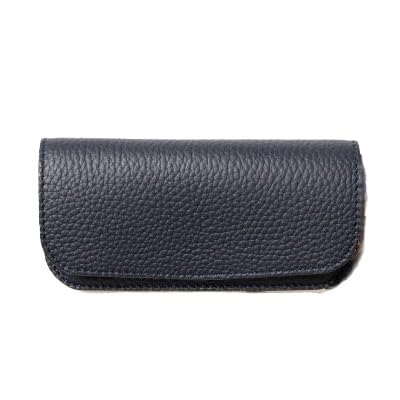 HEDGE 大切なメガネをやさしく保護するメガネケース(ネイビー) 兵庫県たつの市産牛革使用