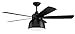 Craftmade VEN52FB5 Ventura 52" Outdoor Ceiling Fan with LED Light and Remote, 5 Blades, Flat Black