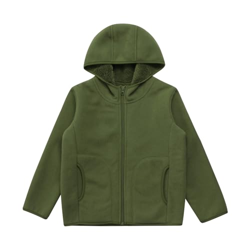 YiZYiF Kids Girls Boys Zipper Coat Warm Winter Outwear Sherpa Fleece Jacket Athletic Hoodie Casual Clothes4