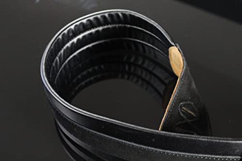 emblématique cuirs Noir cuir Naturel rembourré pour guitare et basse Sangle Il-15sblk - Les Beatles, Paul McCartney, John Lennon, RIngo Starr, George Harrison emblématique cuirs Noir cuir Naturel rembourré pour guitare et basse Sangle Il-15sblk – Image 4