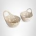 Creative Co-Op Set of 2 Cream Stoneware Colanders