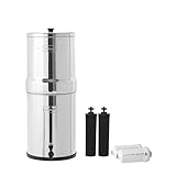 Imperial Berkey Gravity-Fed Water Filter System 4.5 Gallon with 2 Black Berkey Elements, 2 PF-2 Fluoride and Arsenic Reduction Elements