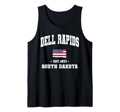 Dell Rapids South Dakota SD Vintage State Athletic Design Tank Top