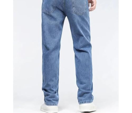 Men's Lightweight Straight-Leg Jeans, Stylish, Casual, Comfortable, and Breathable Jeans2
