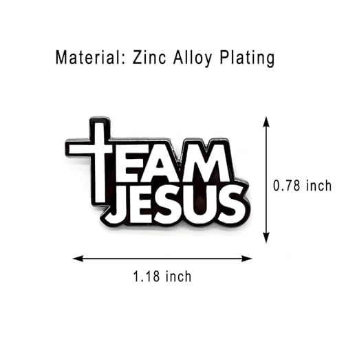 Image of Team Jesus Religious Child of God Enamel Pin - Theme Series | Premium Enamel Pin - Statement Lapel Pin - Plated Badge for Clothing, Bags, Hats, Jackets, and Lanyards