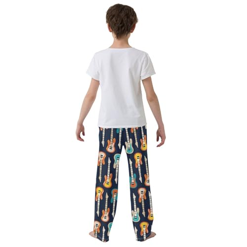 Colorful Bass Boys Long Pants Soft Trousers Elastic Waist Kids Lounge Bottoms with Pockets S-XL3