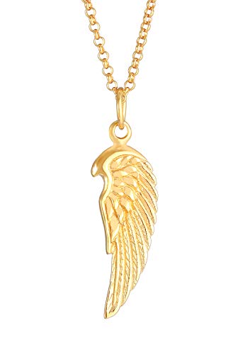 Collier aile d'ange Kuzzoi homme : un bijou en argent doré chargé de sens