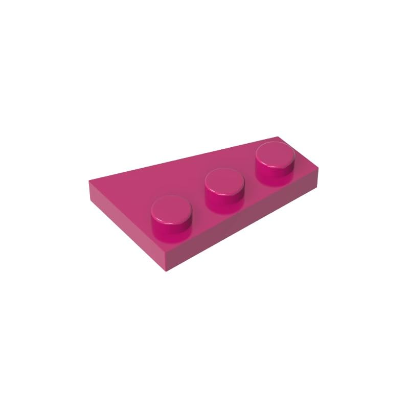 Gobricks GDS-546 Wedge Plate 3x2 Left 50PCS Compatible with Lego 43723 DIY Parts and MOC Components for Major Brick Brands Color?Magenta 124