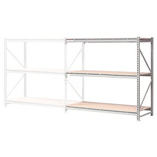 Global Industrial Extra High Capacity Bulk Rack with Wood Decking, Add-On Unit, 72