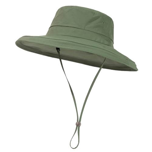 TOP-EX UVCoolix™ damski kapelusz przeciwsłoneczny, chłodzący, ochrona przed promieniowaniem UV UPF 50+, szerokie rondo, kapelusz rybacki, składany, z otworem w koński ogon, na plażę, wędrówki, do prac