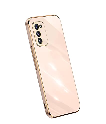 Sunswim Compatible with Galaxy S20 FE Case Cover Cute Full Camera Lens Protection & Electroplate Shockproof Edge Bumper Soft TPU Protective Phone Cases for Samsung Galaxy S20 FE 5G 6.5" 2021-Pink