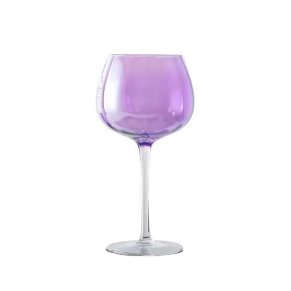 Flauta de champán de cristal morado de 15,56 oz y diseño exclusivo para celebraciones