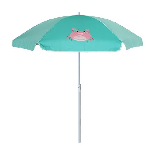 Image of AMMSUN 5ft Seaside Beach Umbrella for Sand and Water Table - Kids Durable Umbrellas for children Beach Camping Garden Outdoor Play Shade