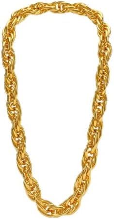 Largemouth 40" Heavy Rope Gold Pimp Chain Old School Rapper Costume Bling!! (Gold) For Men